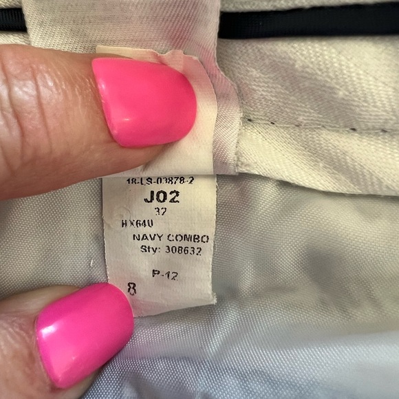 π πNWOT BANANA REPUBLIC βAveryβ Art Deco Bi-Stretch Ankle Pant Navy Combo | 8 - Picture 13 of 14